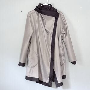 Mycra Pac One Reverisible Rain Jacket Size 1 S/M Silver Charcoal Black USA